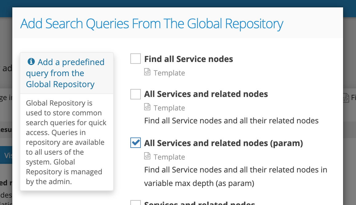 Graphlytic: Query Template with parms Find_all_Service_nodes_and_all_related_nodes